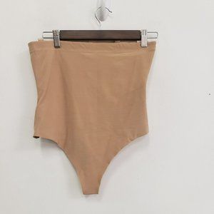 Honeylove Womens Thong Shapewear Bottoms Size XL Stretch Nude Tan High Waist